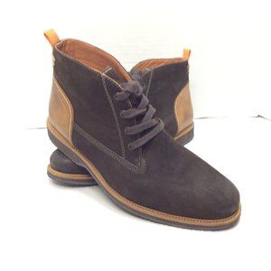 Tommy Bahama Edisto Brown Leather Chukka Boots Mens Size 10.5 M Tan Heel EUC